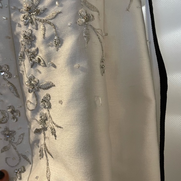 Wedding Dress- Custom High Low-Lavel is a size 10, altered and can fit a size 2 - Picture 8 of 11